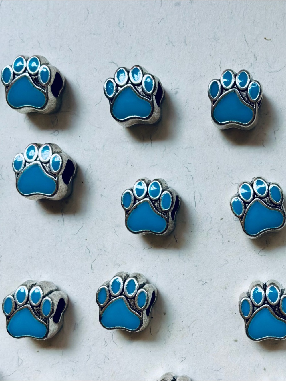 20 paw print beads